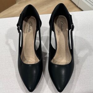 Clarks Black Women's Heels with Strap